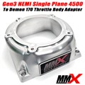 Gen3 HEMI Demon 170 Throttle Body to 4500 Single Plane Intake Manifold Adapter by MMX