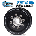 2.75-inch 10 Rib ZPE GripTec 2pc HellCat L2V Black Pulley & Hub Kit by ZPE GripTec